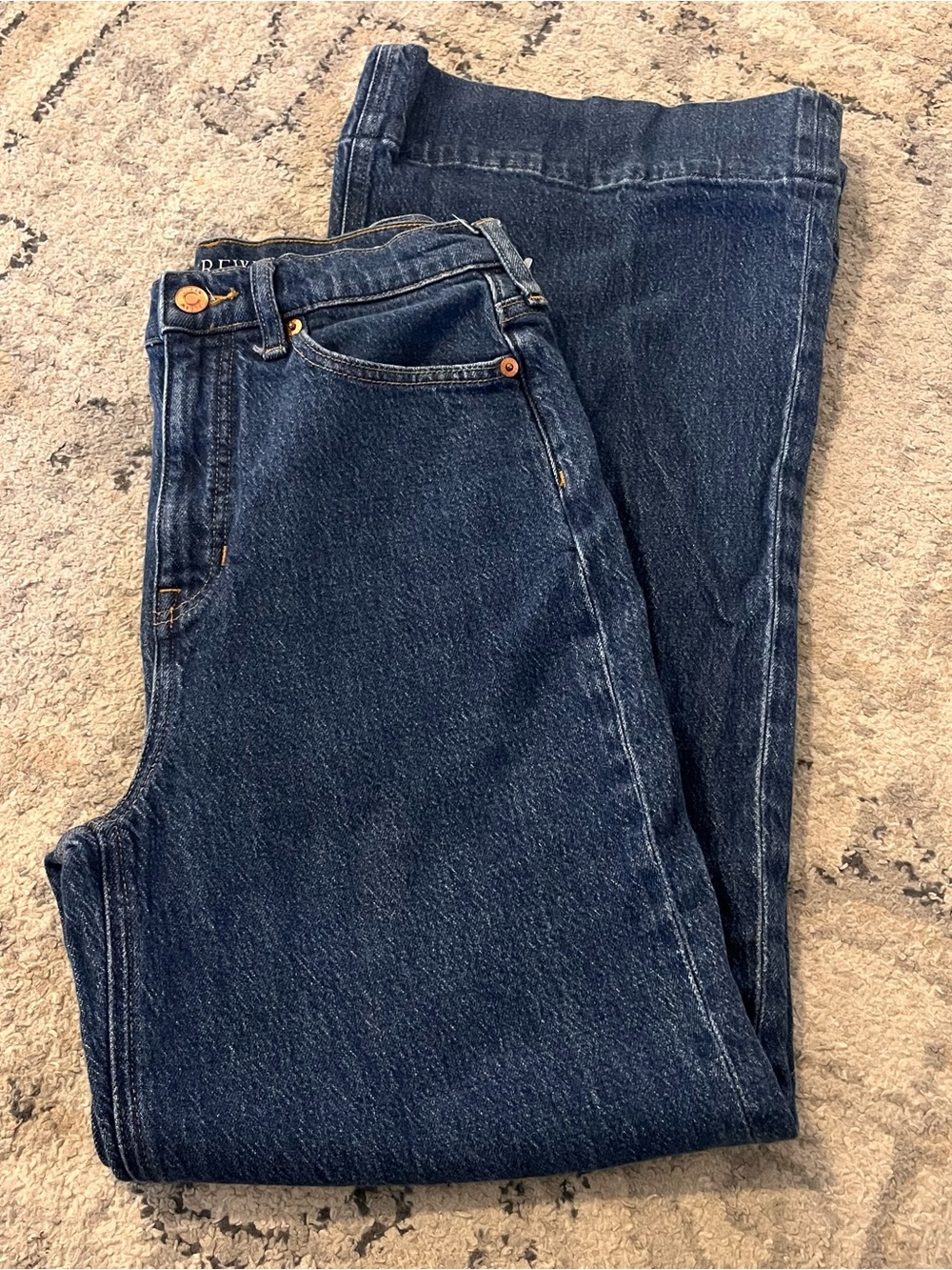 J Crew 27 Wide Leg Trouser Dark Wash Jeans